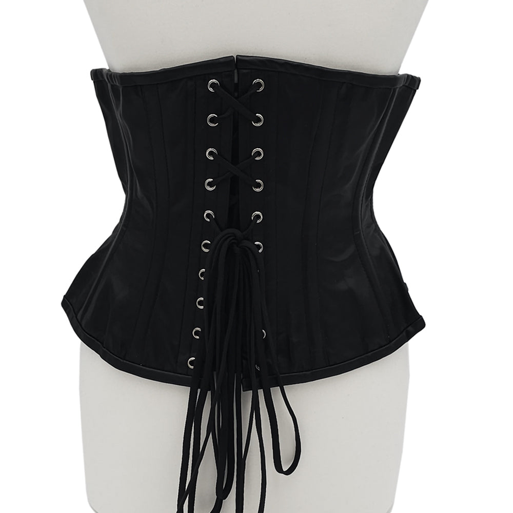 Rouge Leather Corset Black L/XL