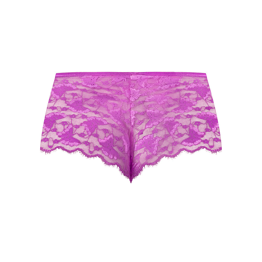 Magic Silk Butterfly Fantasies Boy Short Neon Purple L/XL