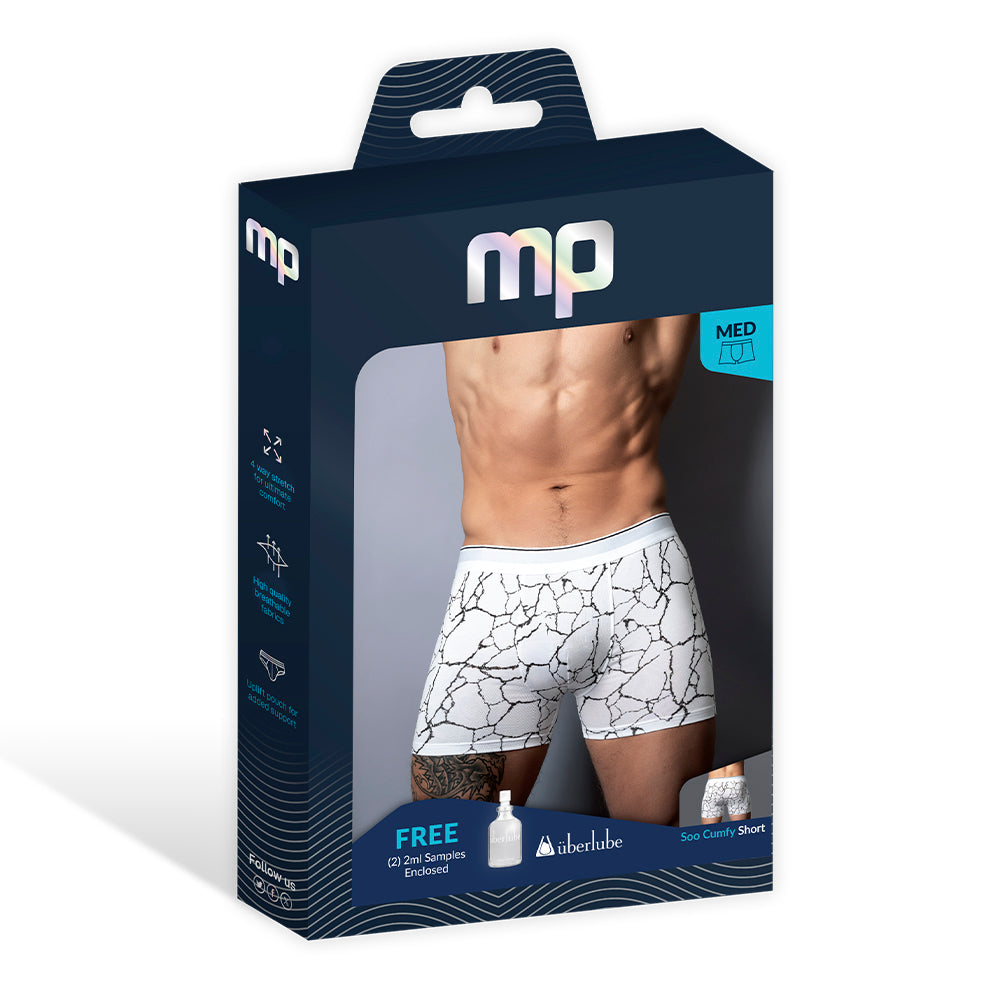 Male Power Soo Cumfy Boxer Brief Black/White L