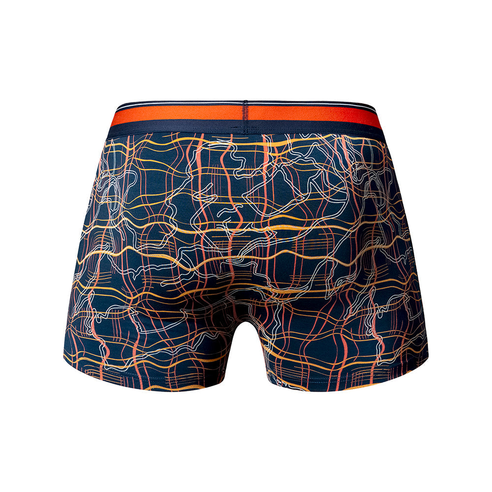 Male Power Soo Cumfy Boxer Brief Navy/Orange S