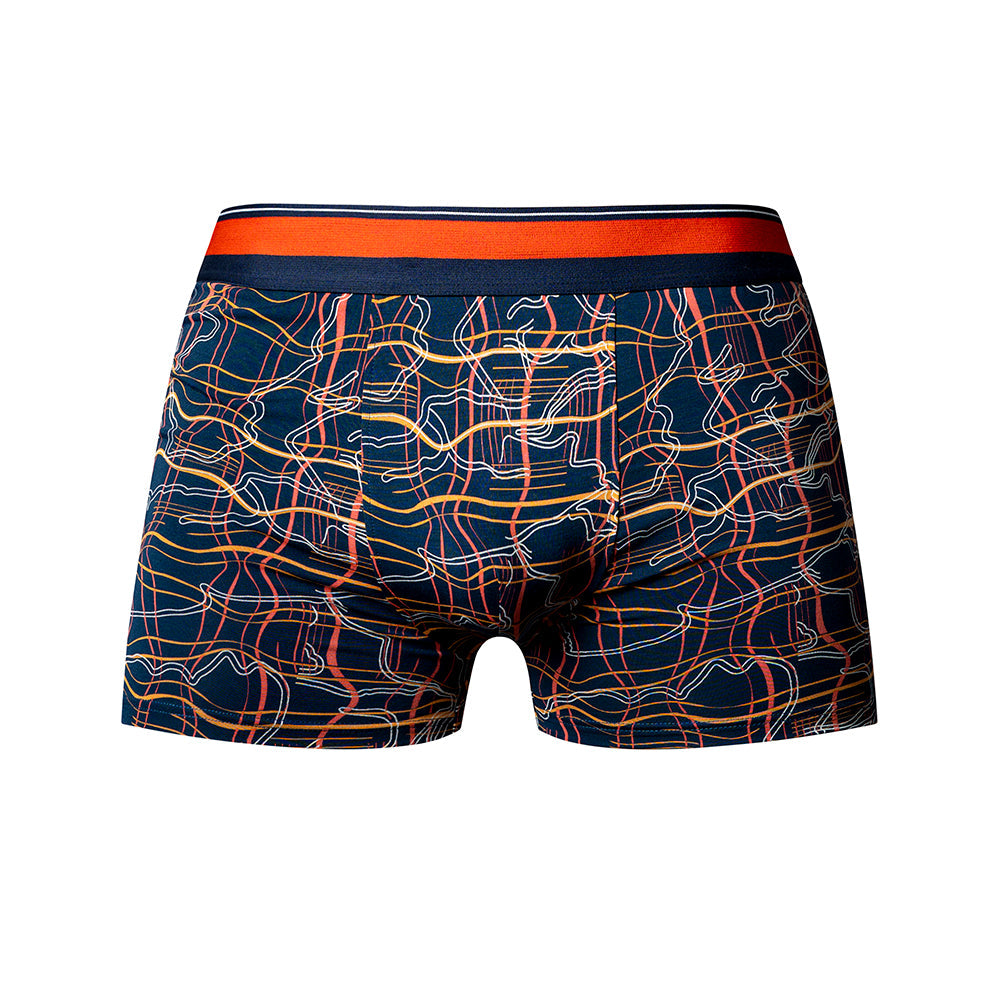Male Power Soo Cumfy Boxer Brief Navy/Orange L