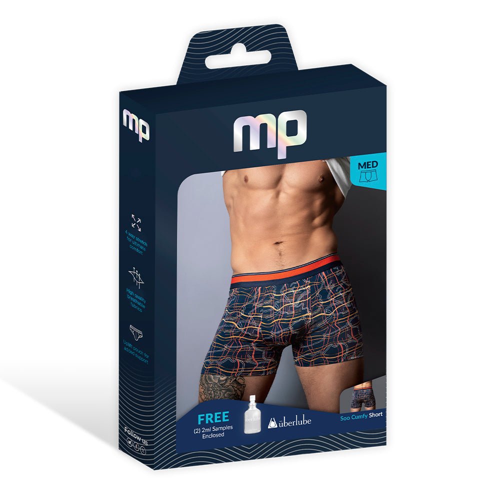 Male Power Soo Cumfy Boxer Brief Navy/Orange L