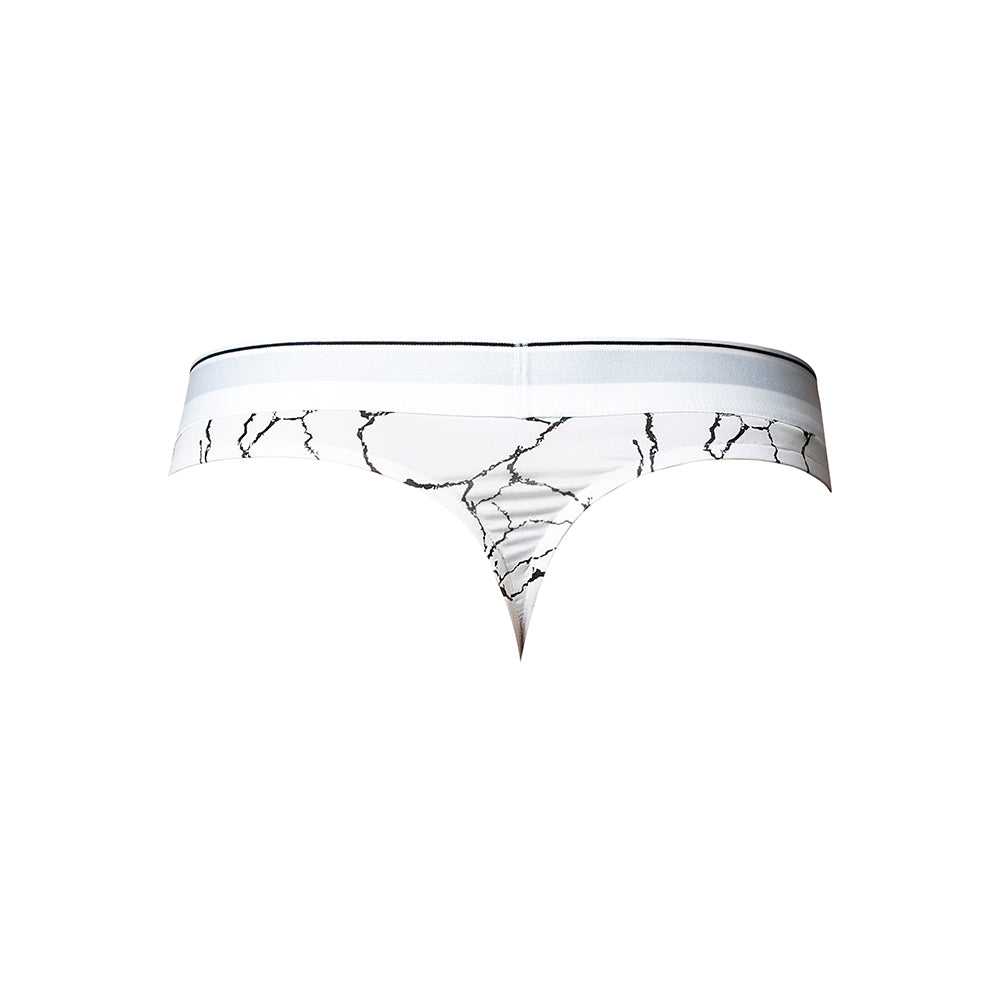 Male Power Soo Cumfy Thong Black/White L/XL