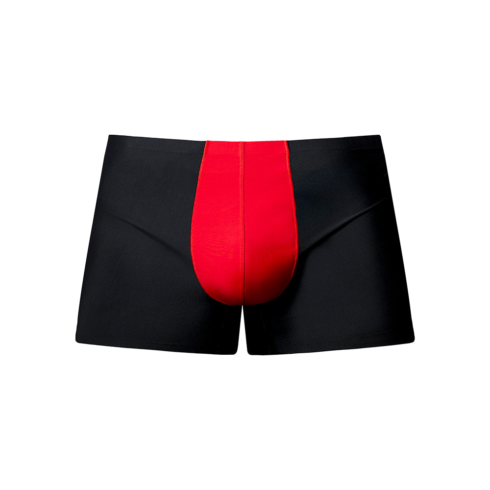 Male Power Hot Mesh Pouch Short Black/Red XL