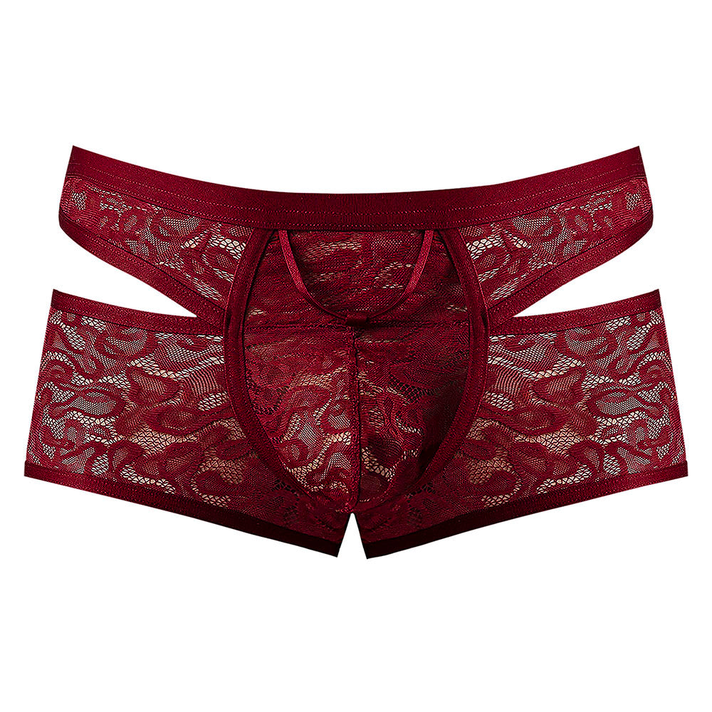 Male Power Lucifer Cutout Short Burgundy XL