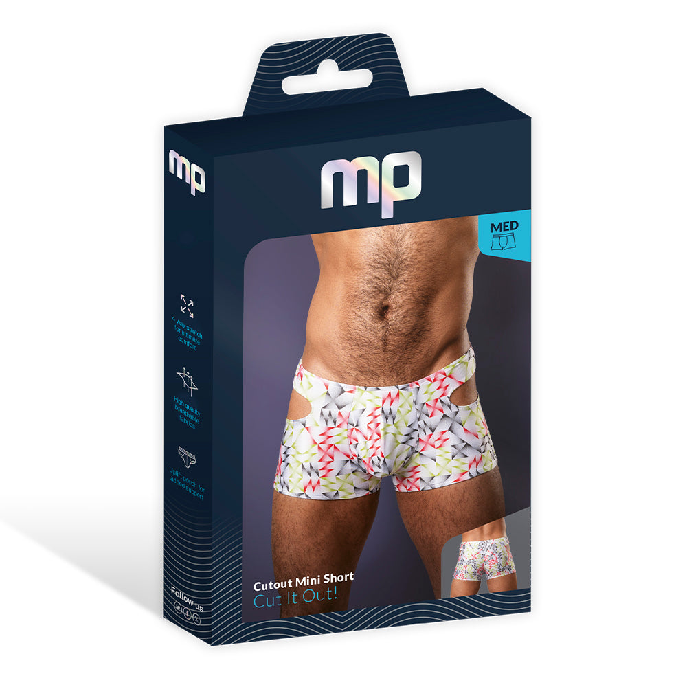 Male Power Cut It Out! Cutout Mini Short Red/Black M