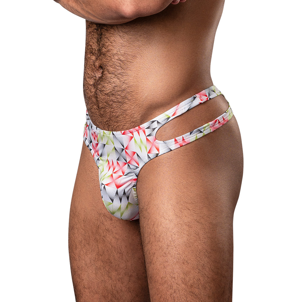 Male Power Cut It Out! Cutout Thong Red/Black S/M