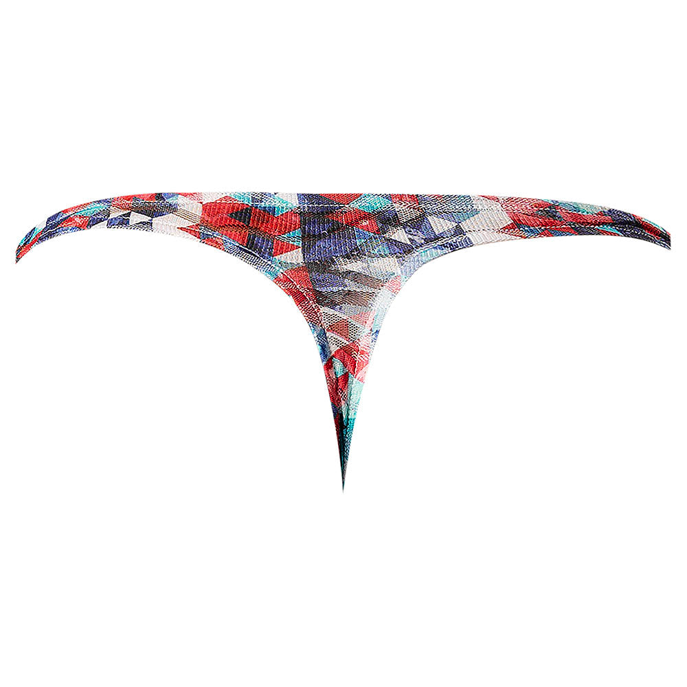 Male Power Your Lace Or Mine Bong Thong Geometric S/M
