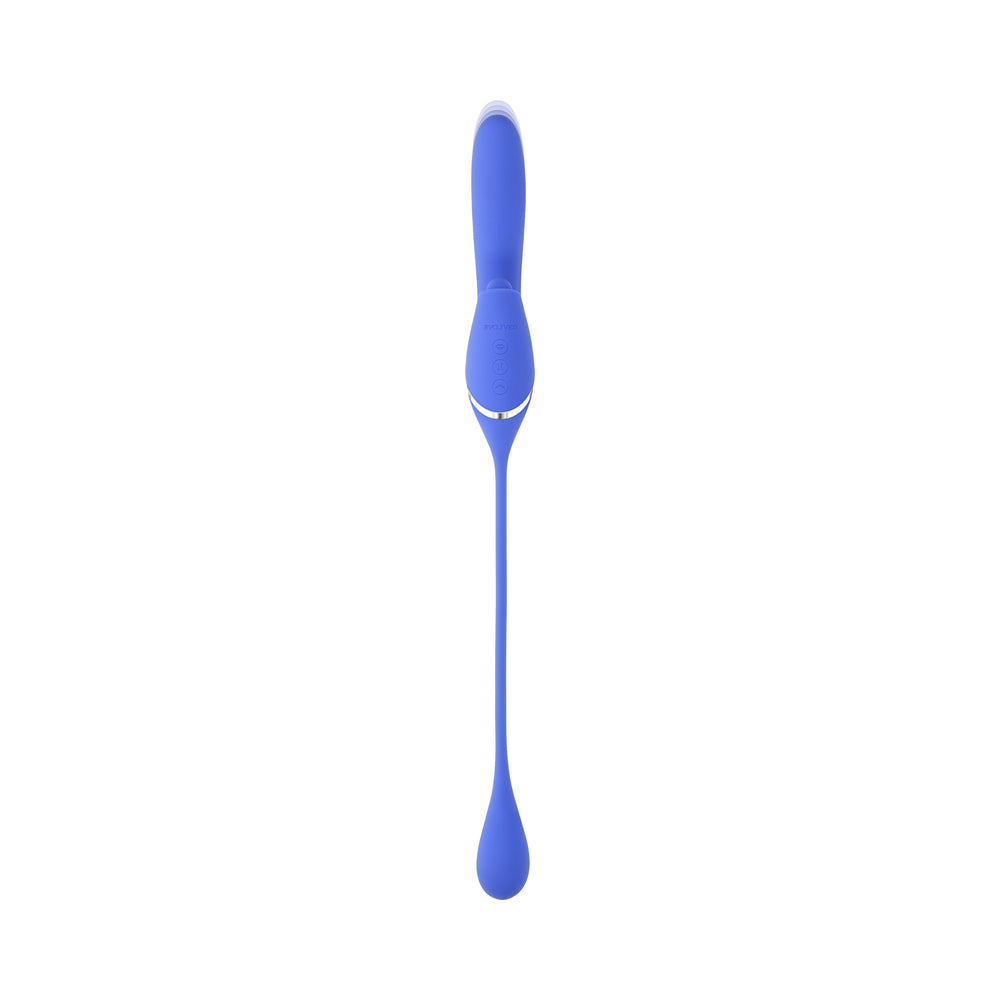 Evolved All In Rechargeable Dual Vibrating Tapping Vibe Silicone Blue