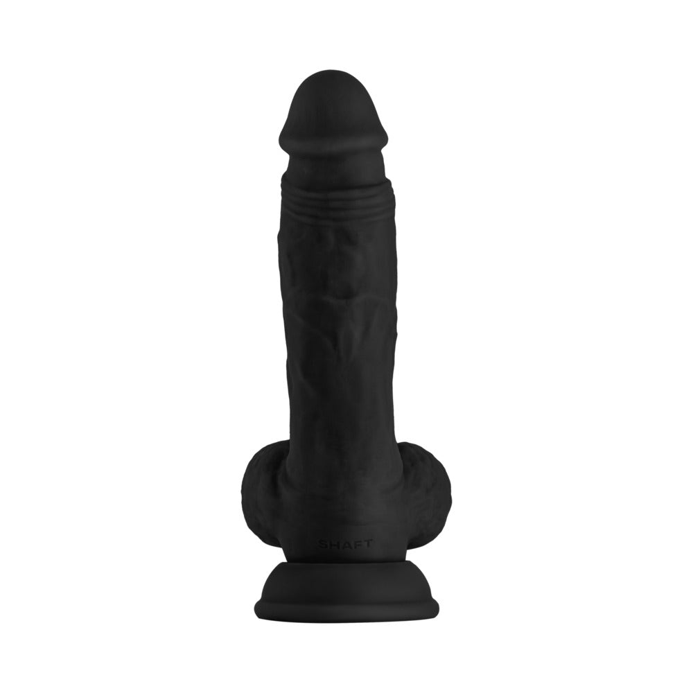 Shaft Model A 8.5 in. Liquid Silicone Dong with Balls Black