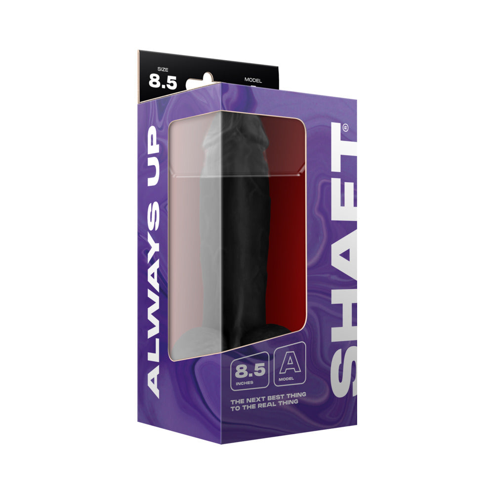 Shaft Model A 8.5 in. Liquid Silicone Dong with Balls Black