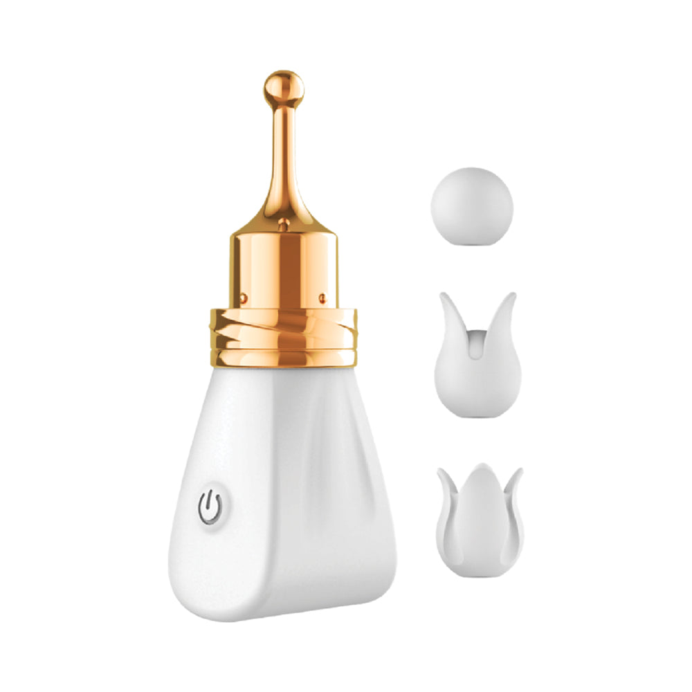 Gold Glam Tri-Tip Vibe White