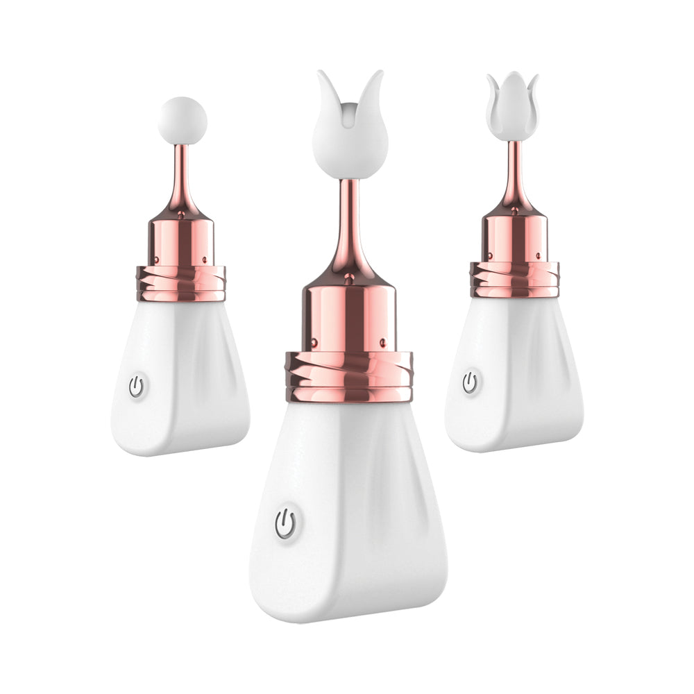 Gold Glam Tri-Tip Vibe White