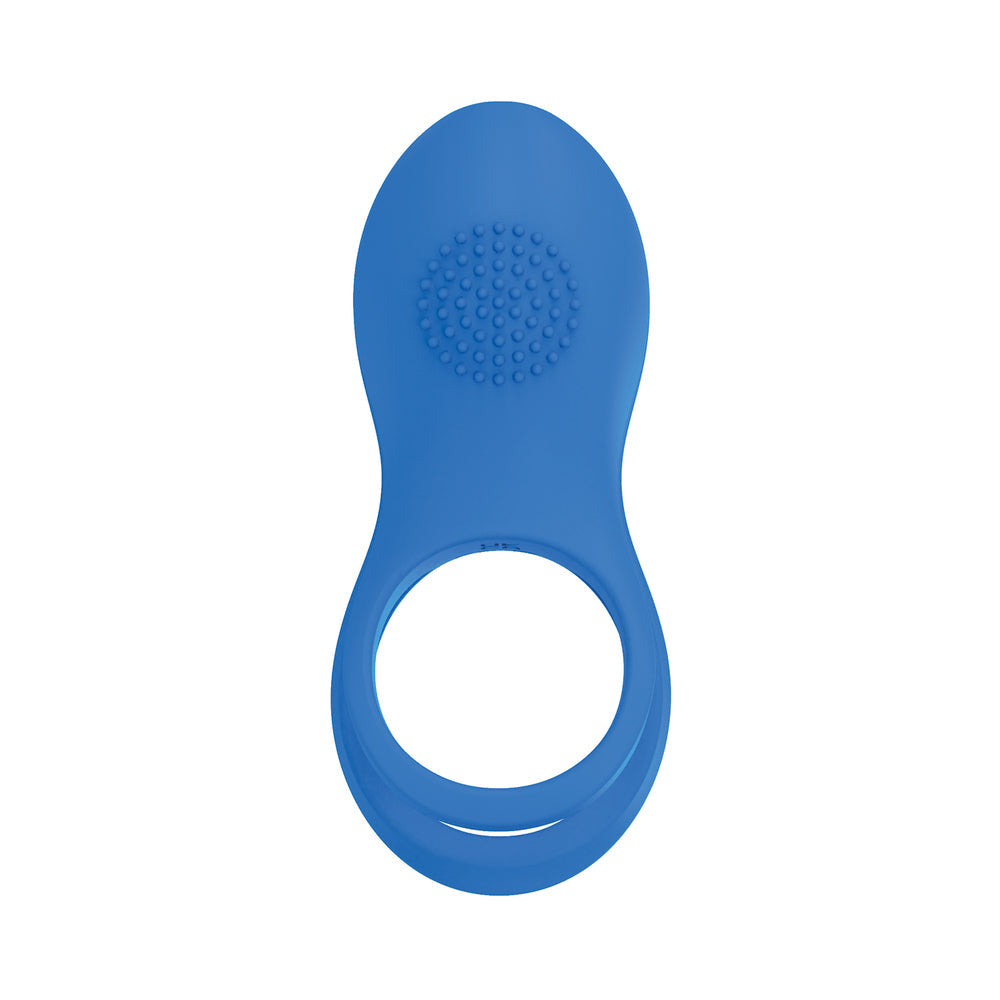 Gold Glam Cockring Blue