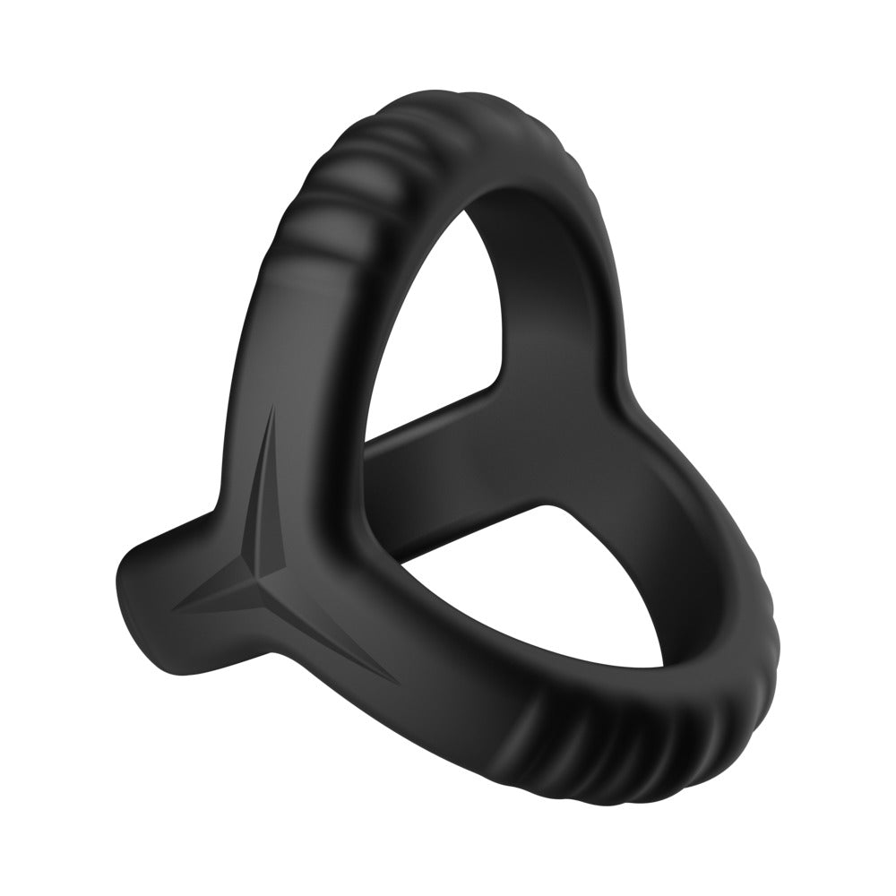 Forto F-59: Tri Cock & Ball Ring Black