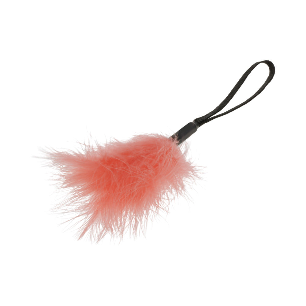 Sportsheets Sex & Mischief Peaches 'n CreaMe Wrist Feather Tickler Peach