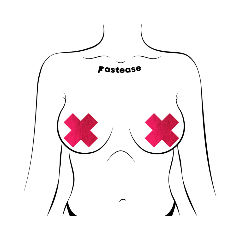 Pastease Plus X: Liquid Red Cross Nipple Pasties