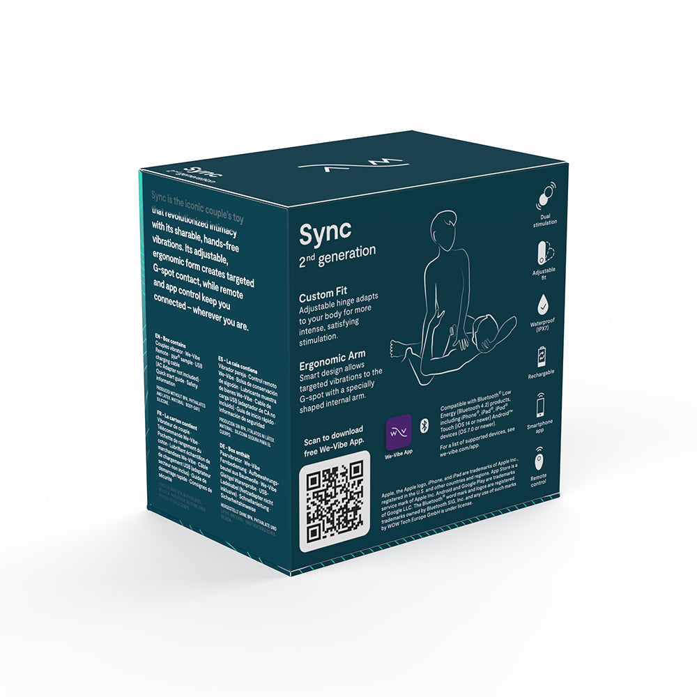 We-Vibe Sync 2 Rechargeable Remote Control Couples Vibrator Green Velvet