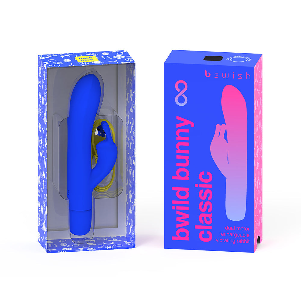 Vibrador clásico B Swish Bwild Bunny Infinite Azul Pacífico