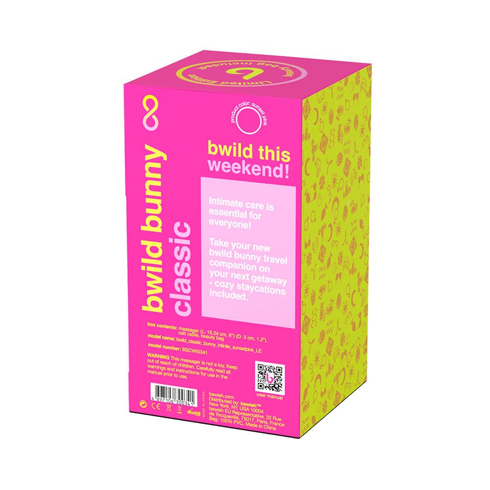 Vibrador B Swish Bwild Bunny Infinite Edición Limitada Rosa Atardecer