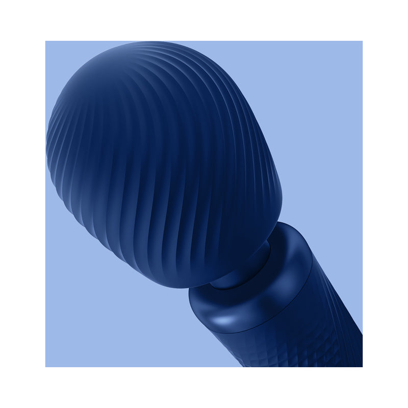 Vibrador con varita mágica VIM de Fun Factory, color azul medianoche