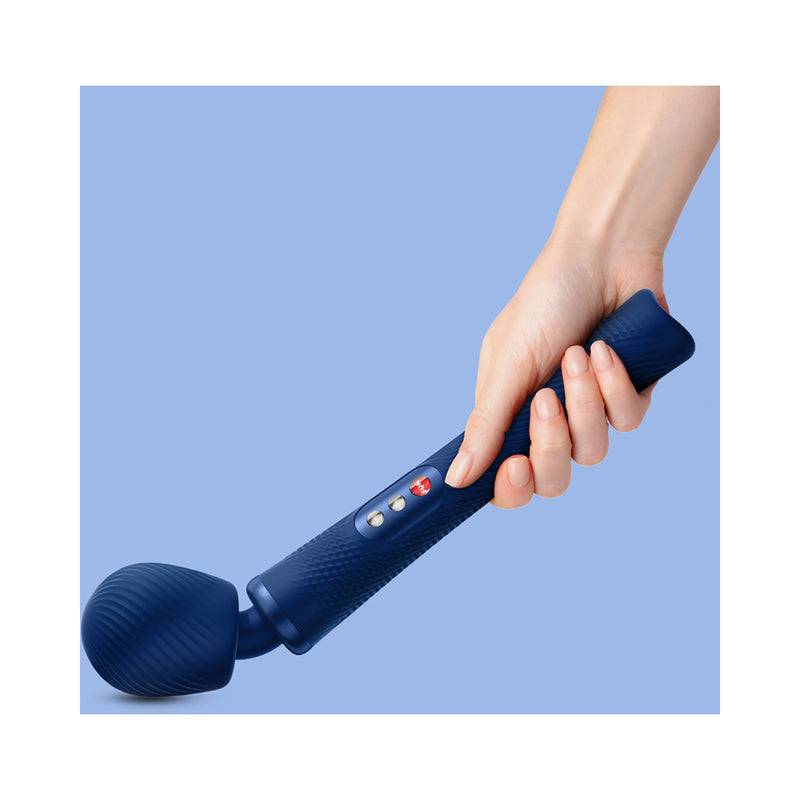 Vibrador con varita mágica VIM de Fun Factory, color azul medianoche