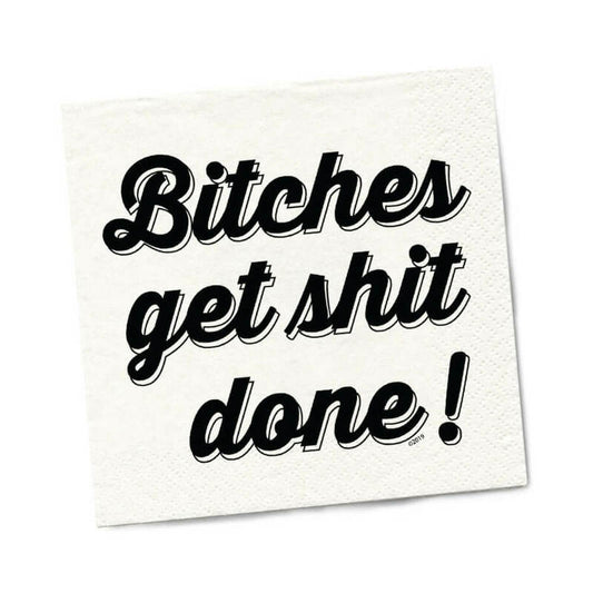 Twisted Wares Bitches Get Shit Done Napkins 20-Pack