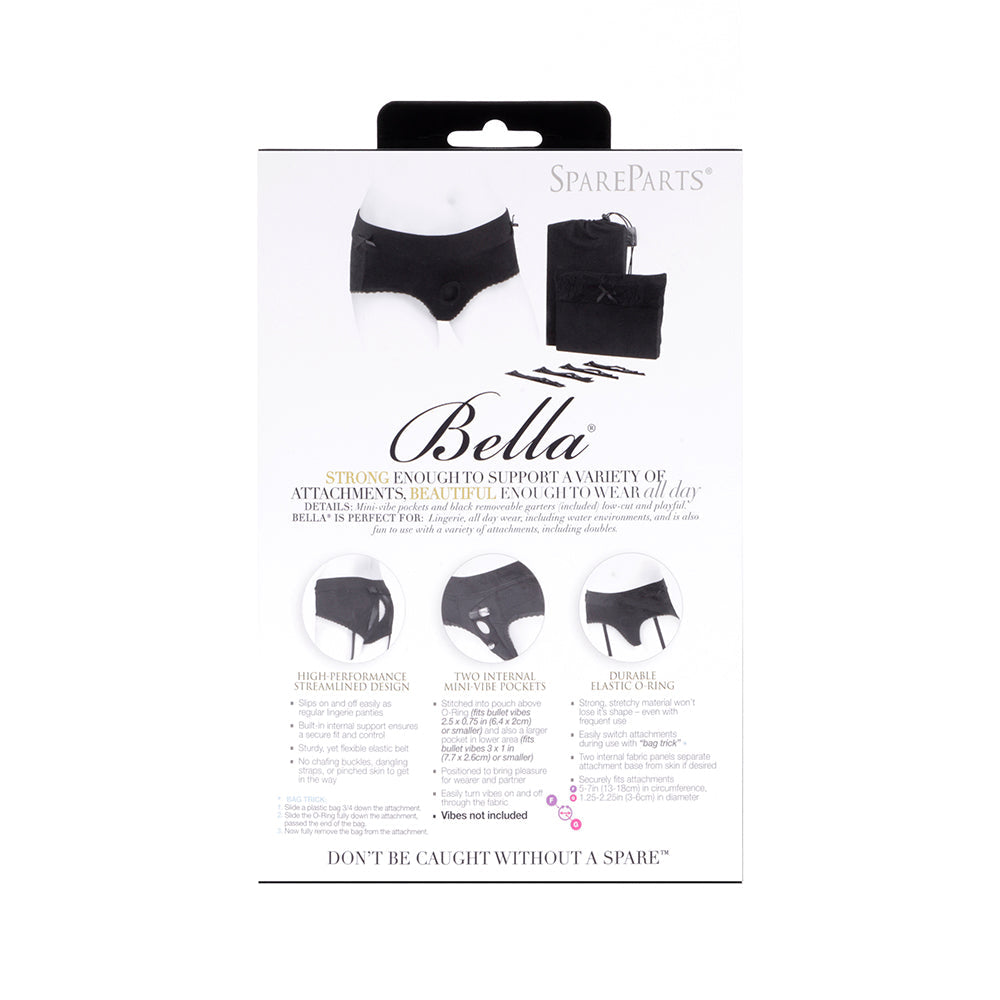 SpareParts Bella Cleavage Booty Short Harness Black Size 3XL