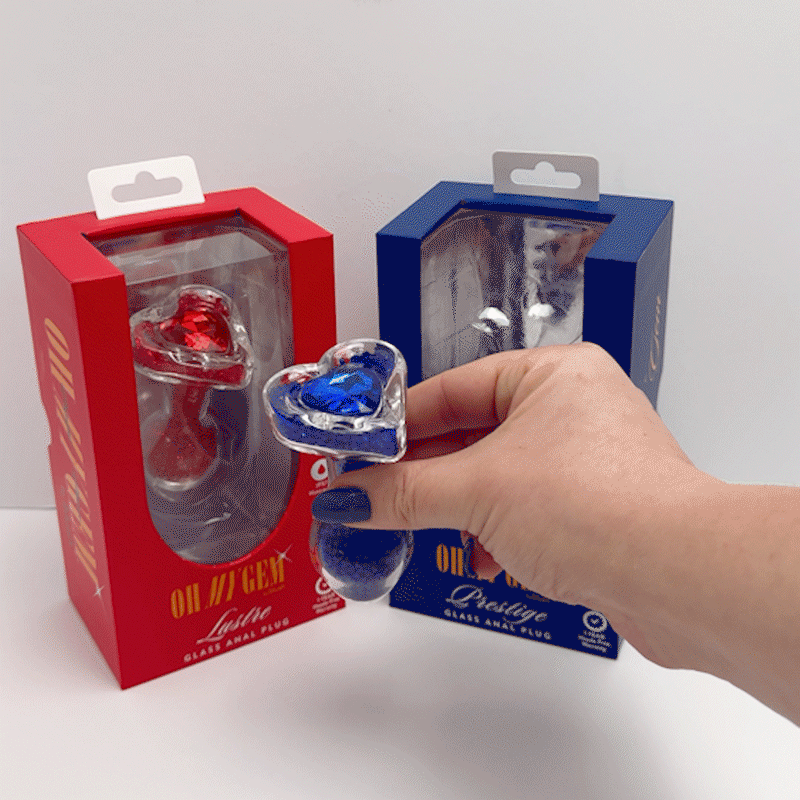 Oh My Gem Prestige Glass Anal Plug Blue